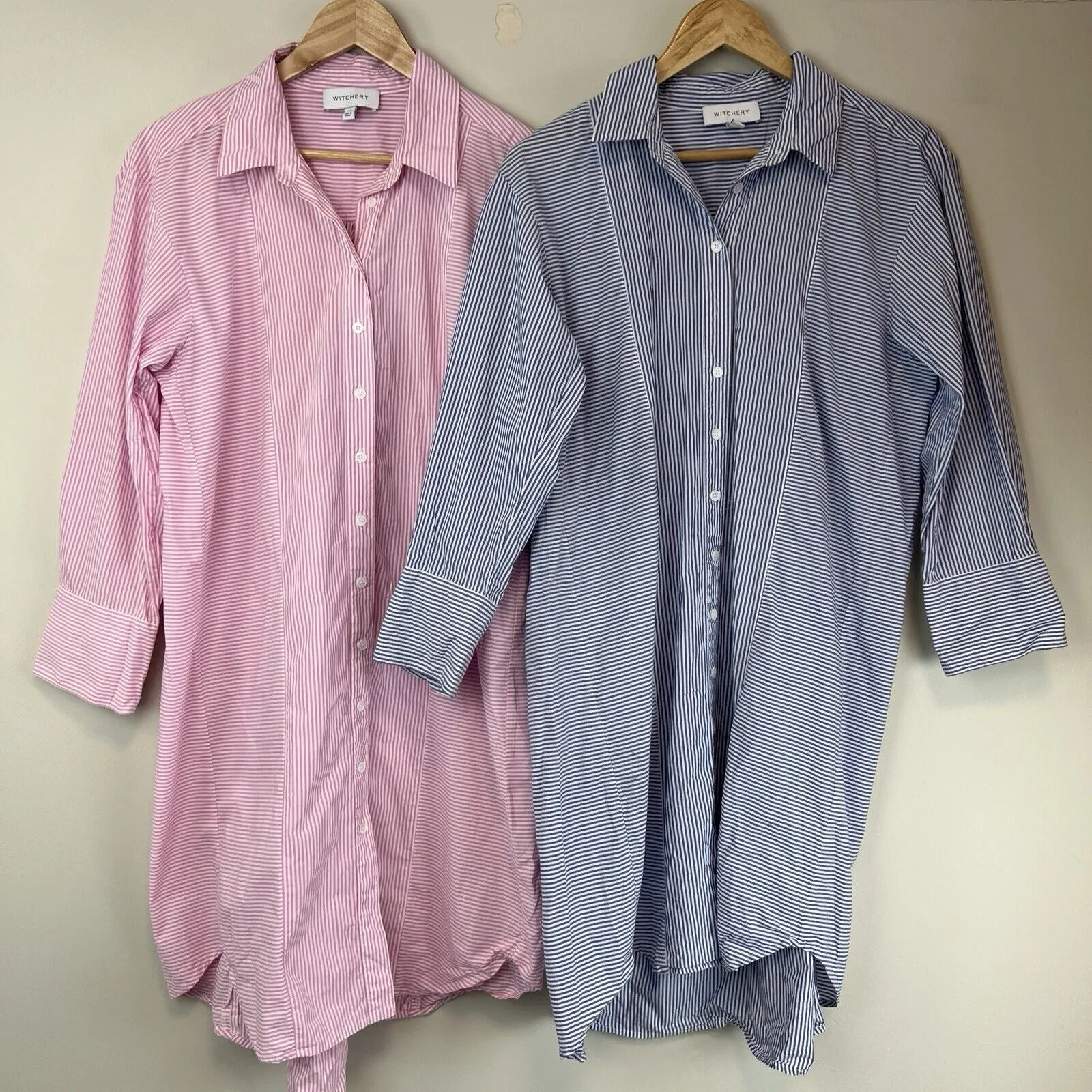 Witchery Womens Button Up Collared Shirt Dress Size 10 (2 Dresses)