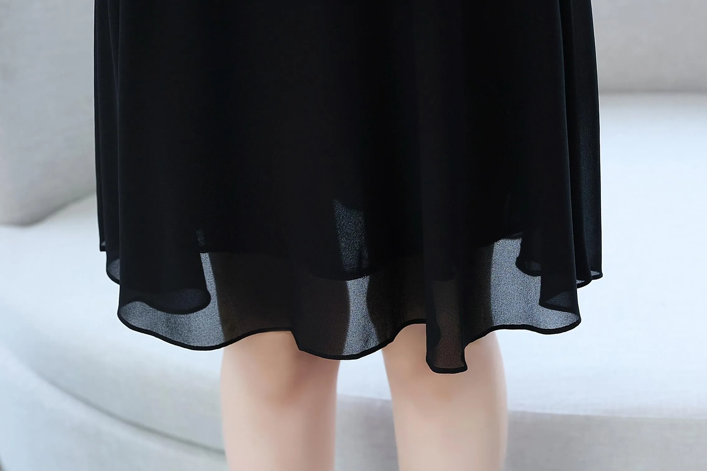 Women's Chic Faux Two-Piece Shirtdress for Elegant Occasions