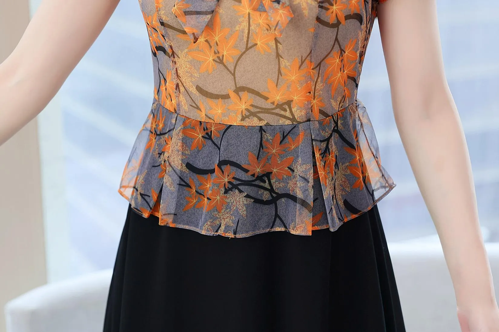 Women's Chic Faux Two-Piece Shirtdress for Elegant Occasions