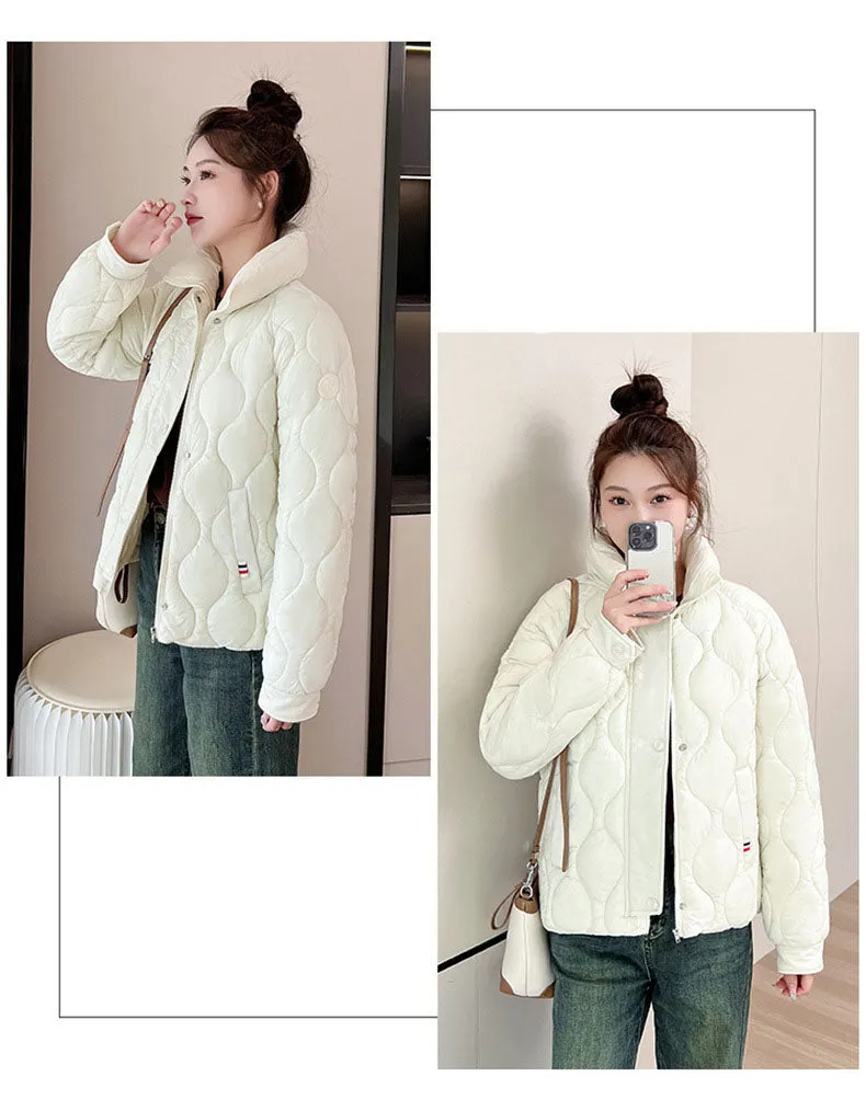 Women's Fashionable Easy-to-Clean Quilted Puffer Jacket
