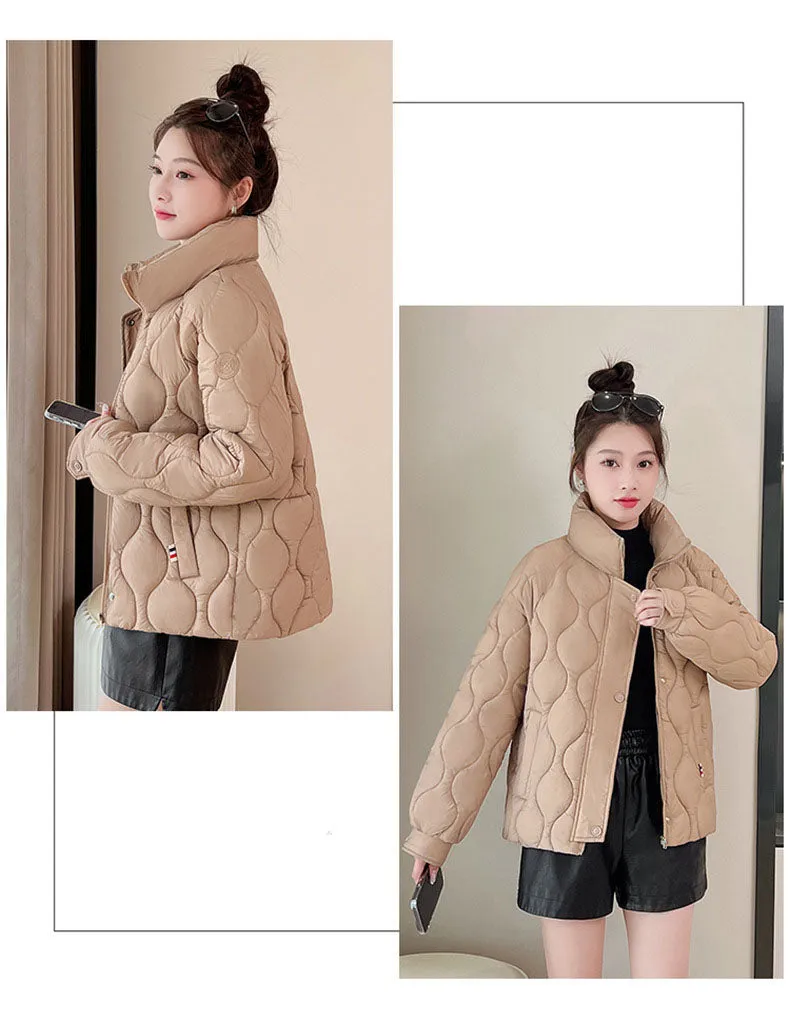 Women's Fashionable Easy-to-Clean Quilted Puffer Jacket