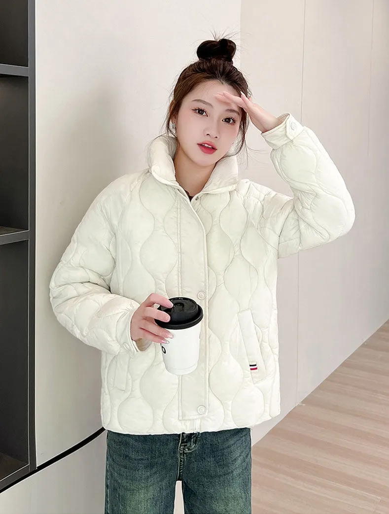 Women's Fashionable Easy-to-Clean Quilted Puffer Jacket