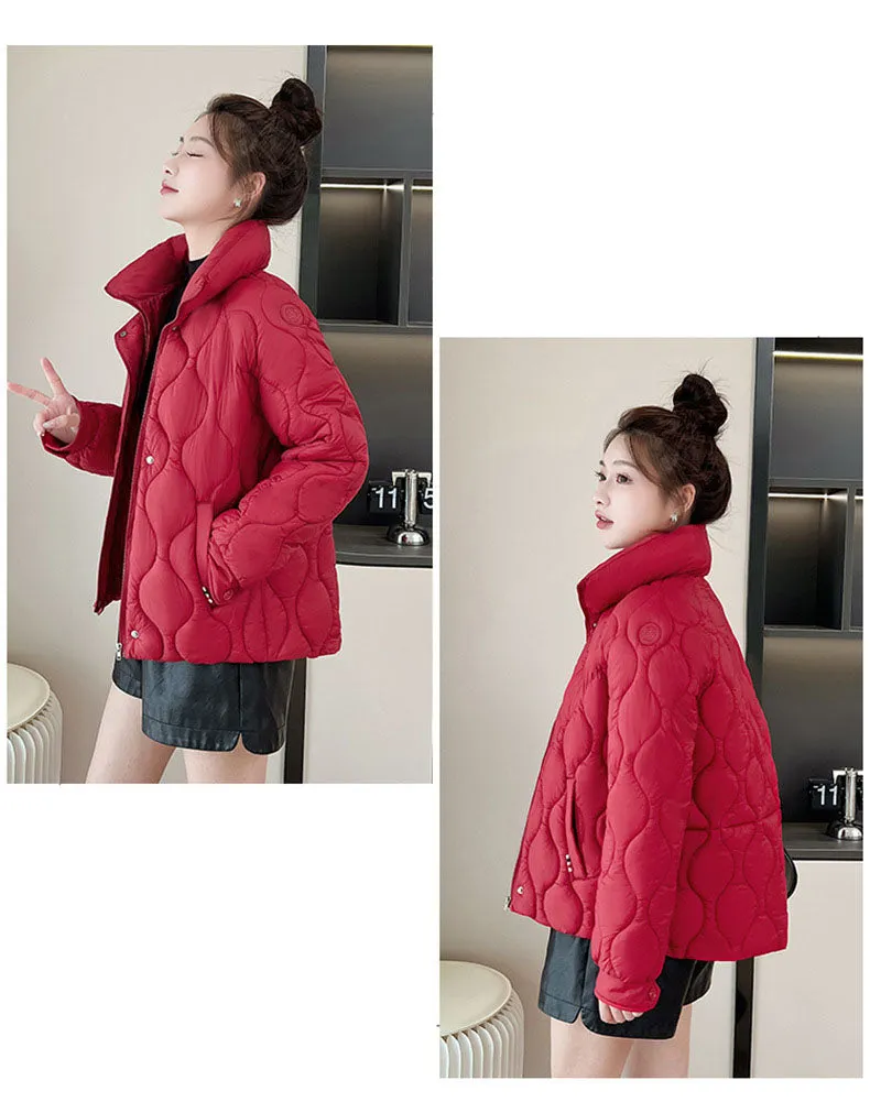 Women's Fashionable Easy-to-Clean Quilted Puffer Jacket