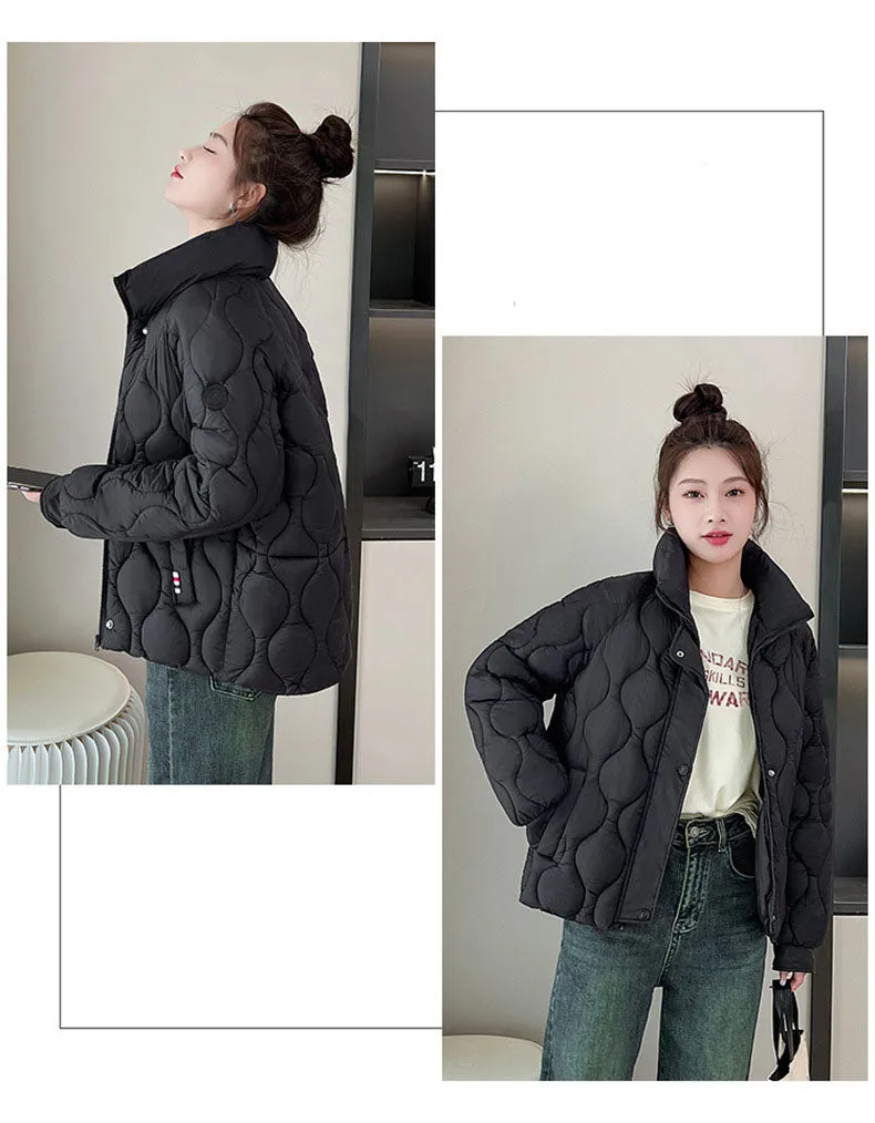 Women's Fashionable Easy-to-Clean Quilted Puffer Jacket
