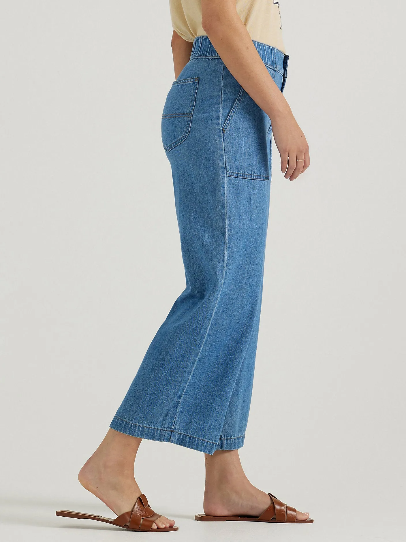 Women's Ultra Lux Comfort Wide Leg Utility Crop Jean - 112346984