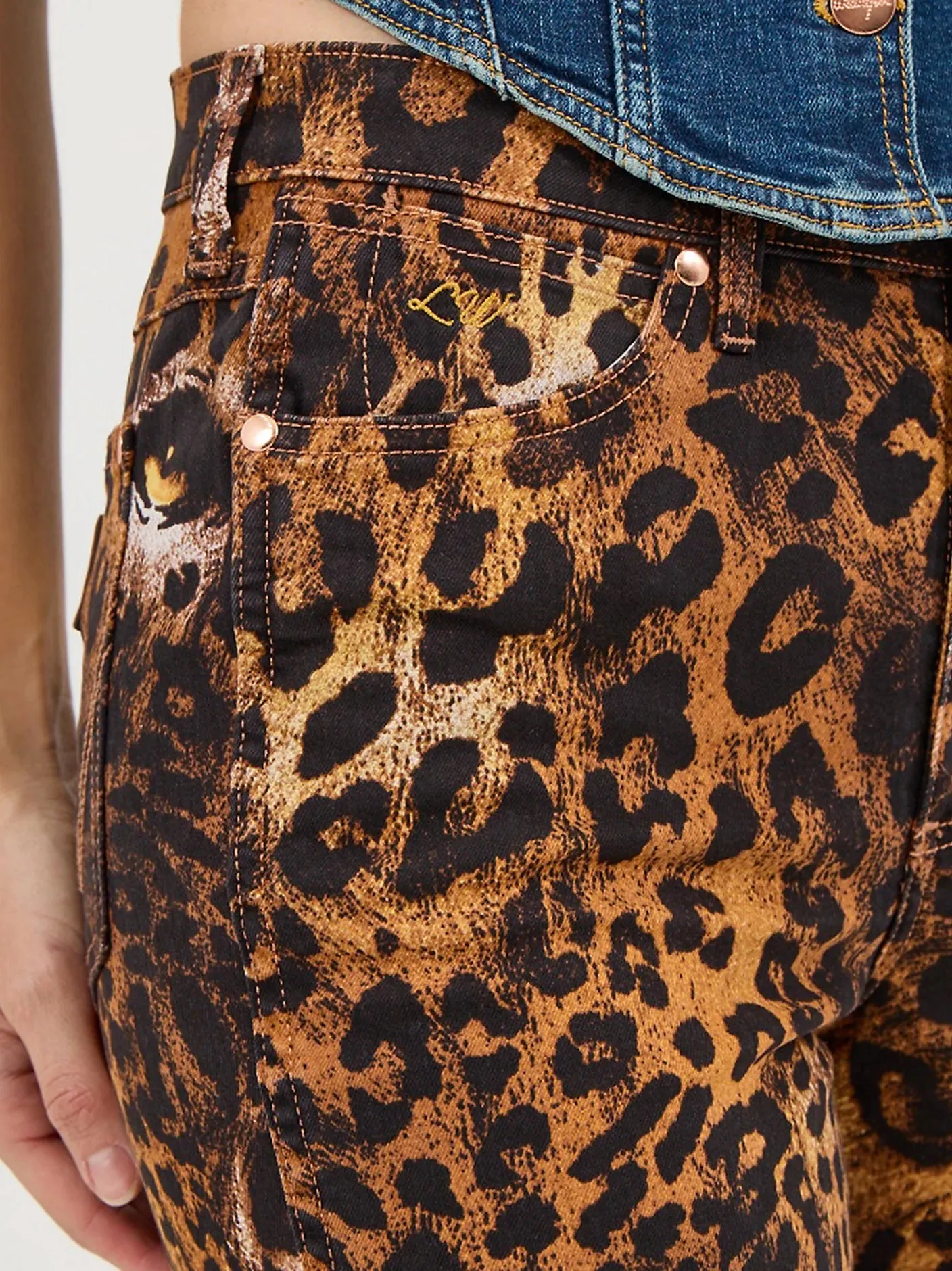WRANGLER X LAINEY WILSON ANIMAL PRINT BELL BOTTOMS