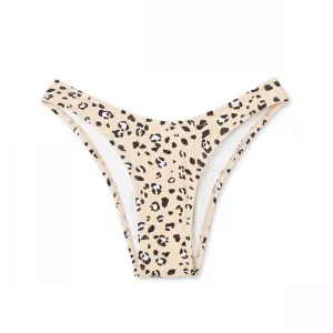 Xhilaration Women's Animal Print High Leg Scoop Bikini Bottom