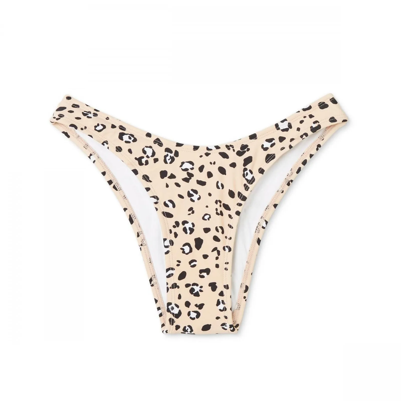 Xhilaration Women's Animal Print High Leg Scoop Bikini Bottom
