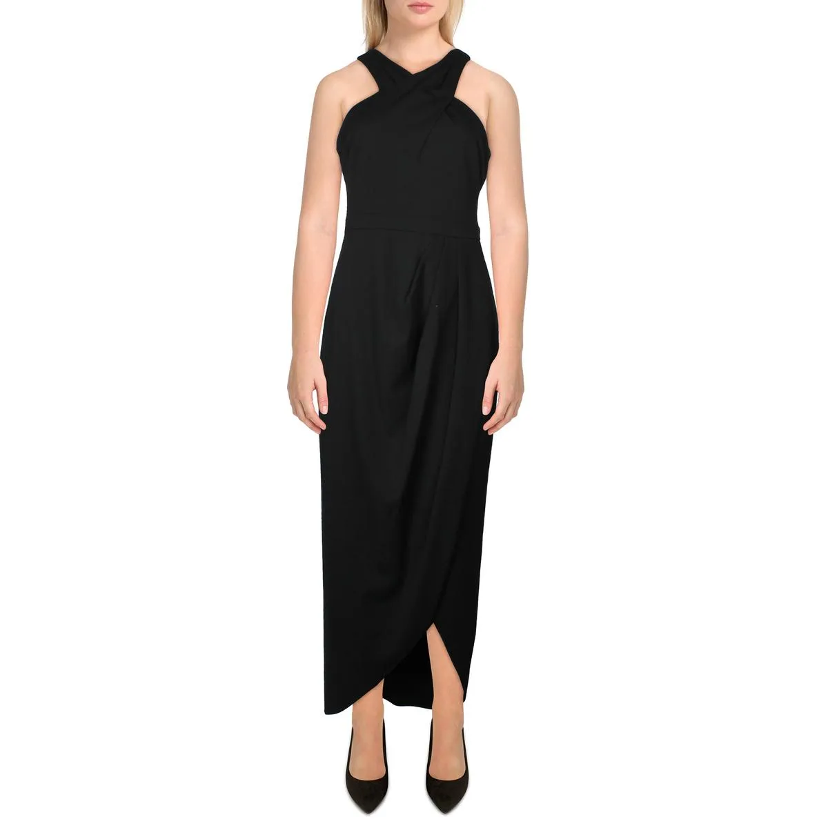 Xscape Womens Pleated  Evening Dress