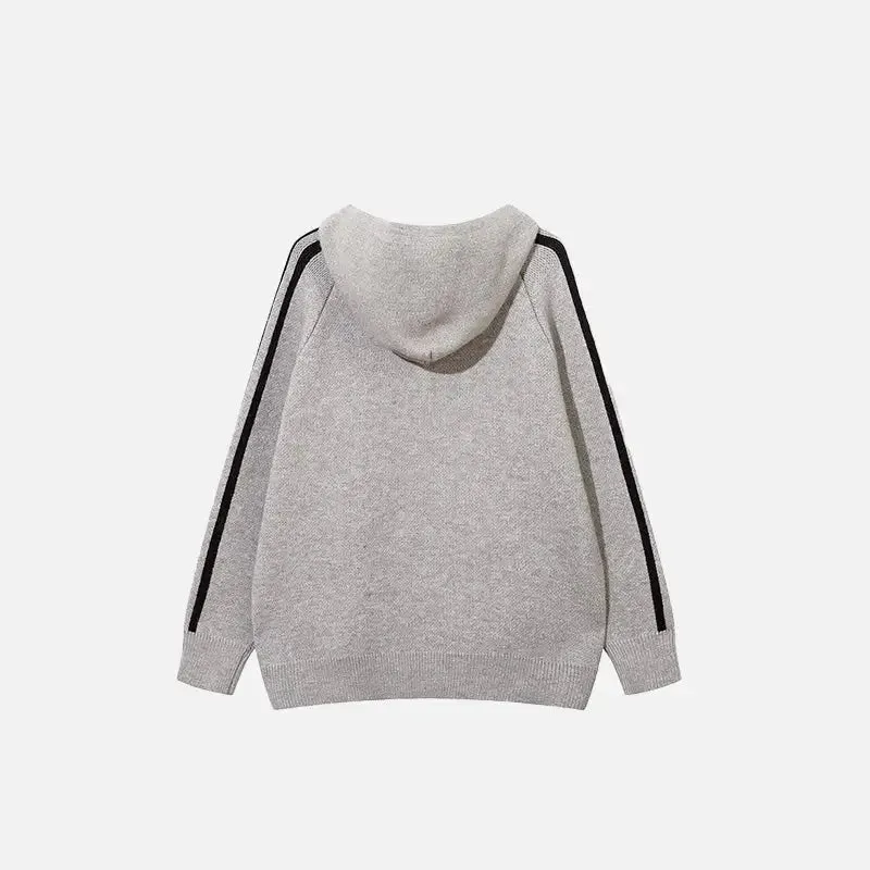 Y2K Striped Loose Fit Hoodie in Sporty Style