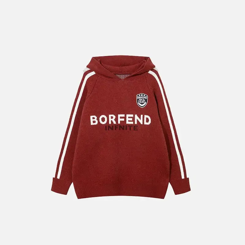 Y2K Striped Loose Fit Hoodie in Sporty Style