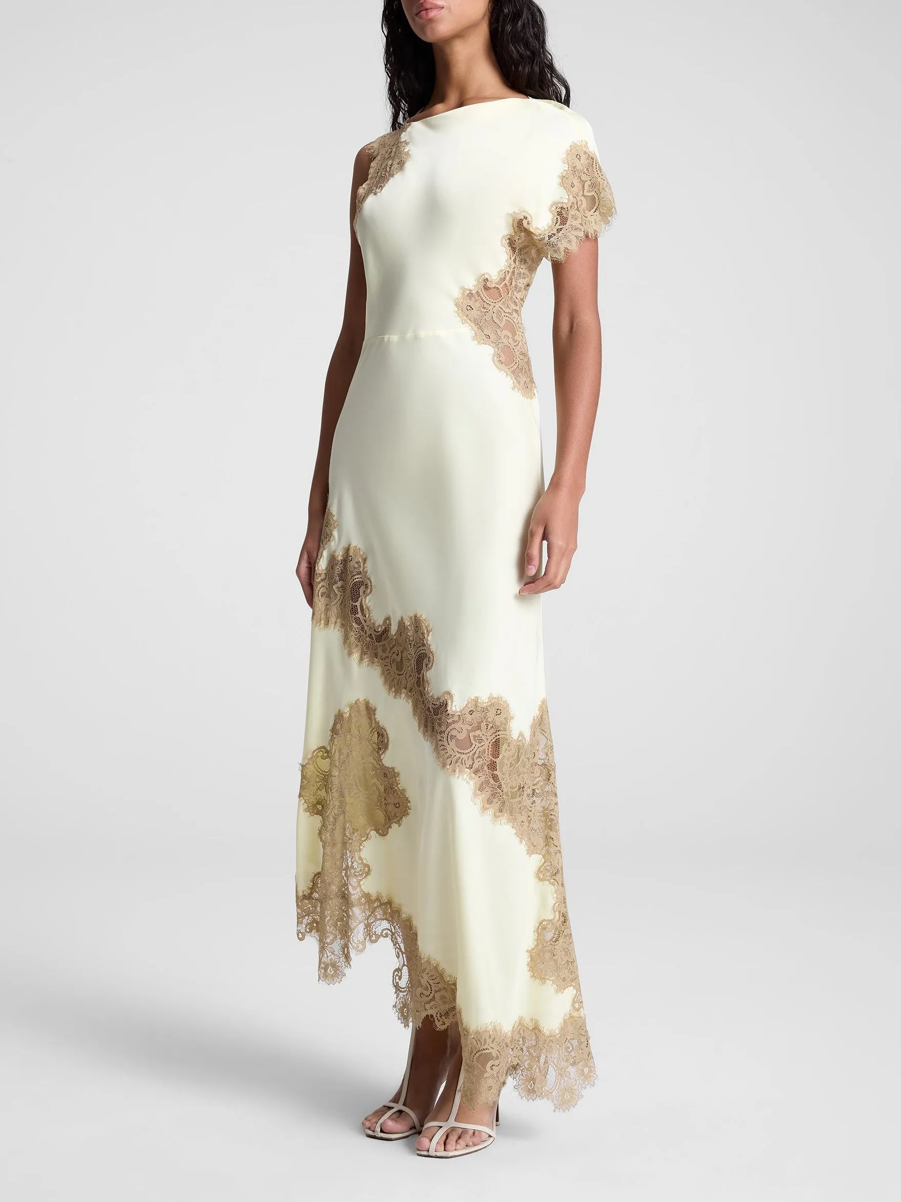 YOLAINE - LUXE SATIN FULL-LENGTH DRESS