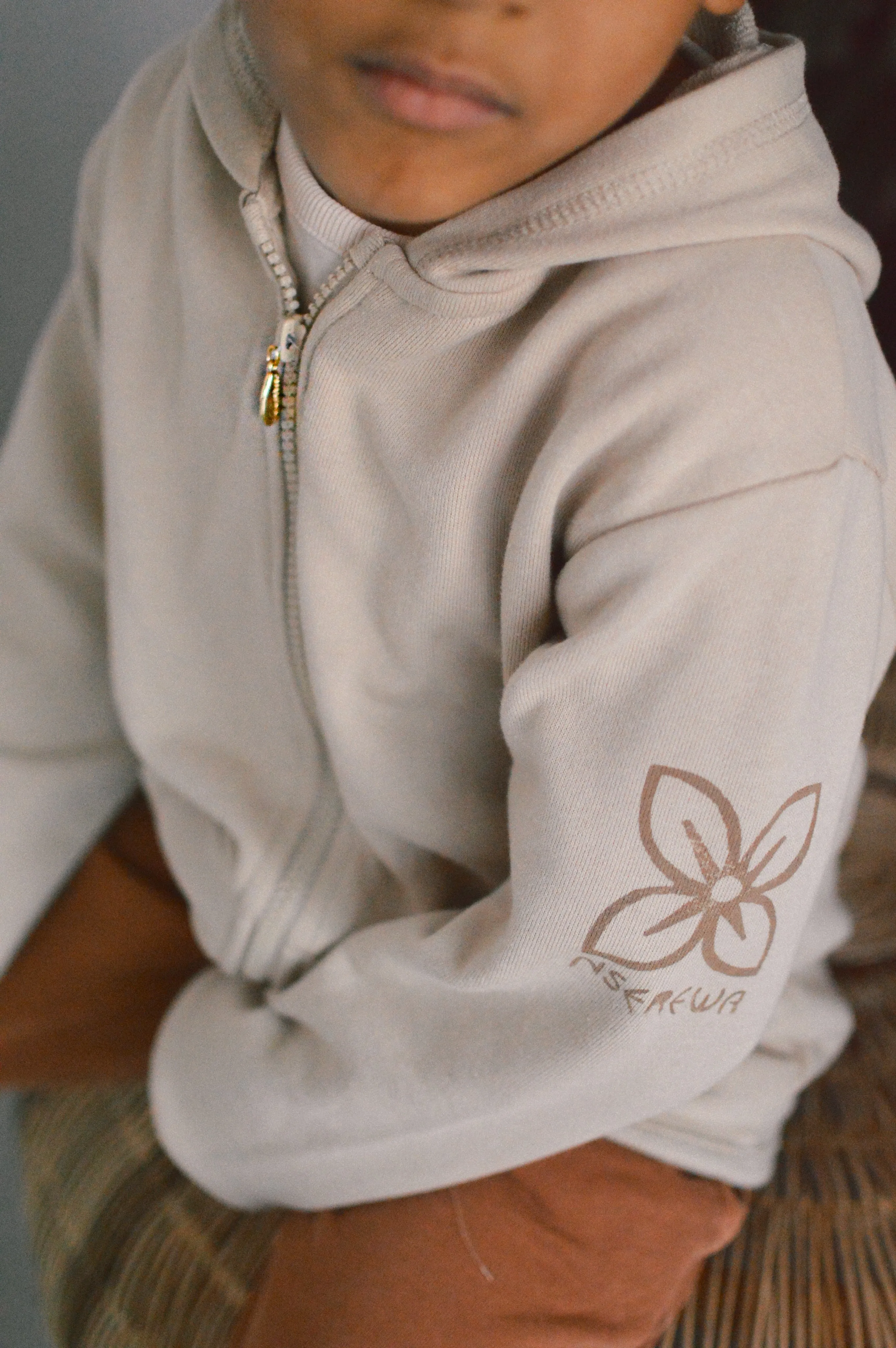 Zip Hooded Jumper | Sand Dunes