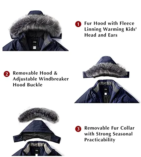 ZSHOW Boys' Fleece-Lined Puffer Jacket
